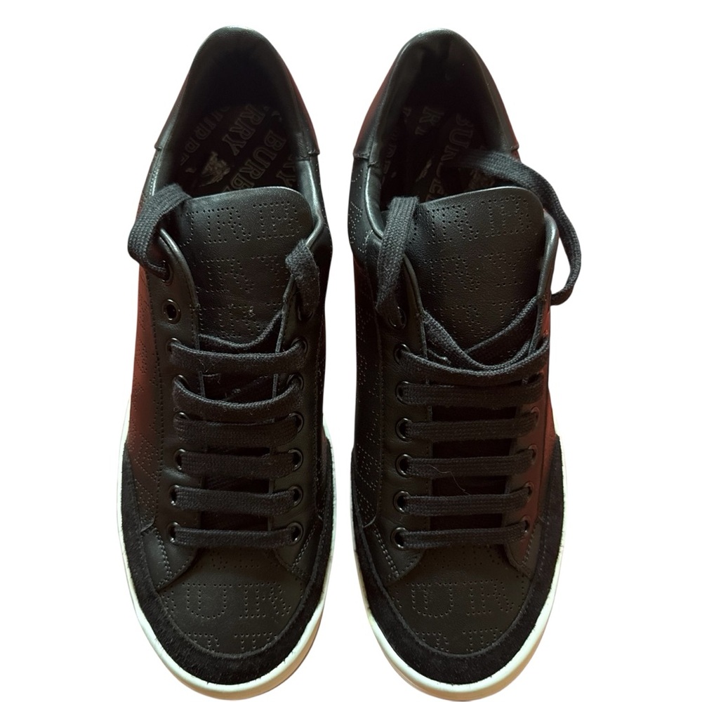 Burberry Black Leather Sneakers. Size 9.5 US. Brand New.